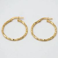 Orecchini a cerchio in oro giallo 18 kt 750 E.289