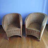 poltroncine in vimini 