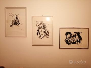 3 quadri 2 cornice bianche 1 alluminio