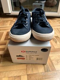 Superga pois shop blu