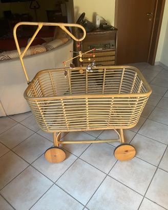 Culla in vimini  con materasso