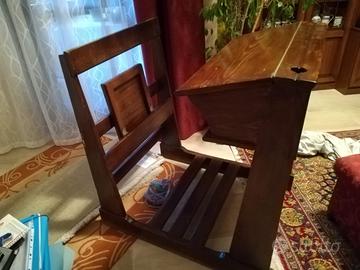 Scrivania in legno massello - ristrutturata