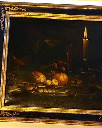 QUADRO ANTICO Cena a lume di candela