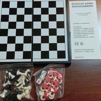 Scacchi Dama Backgammon gioco magnetico da viaggio