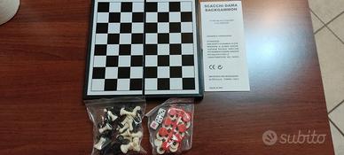 Scacchi Dama Backgammon gioco magnetico da viaggio