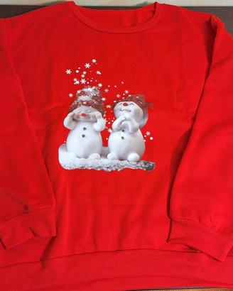 Maglione natalizio con pupazzo di neve