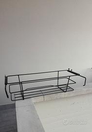 portavasi da balcone in ferro battuto nero 