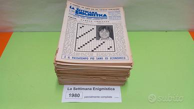 LA SETTIMANA ENIGMISTICA, anno 1980, parzialmente