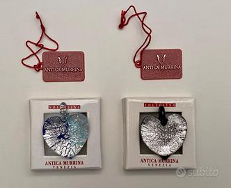 2 CIONDOLI A CUORE - ANTICA MURRINA VENEZIA