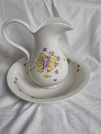 Brocca con bacile#set bagno#  Dipinta  a mano