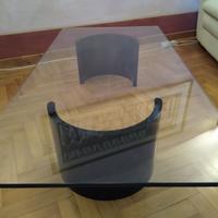 Coppia tavolini cristallo