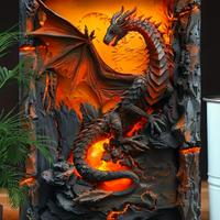 Pannello metallo con Drago