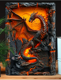 Pannello metallo con Drago