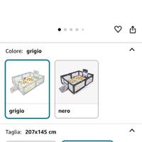 Recinto neonato con tappeto giochi 207x145