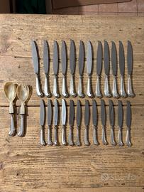 servizio da 24 pezzi di coltelli in argento 800