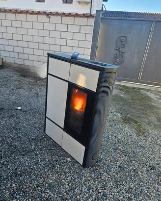 stufa a pellet slim  Edilkamin 10kw canalizzata 