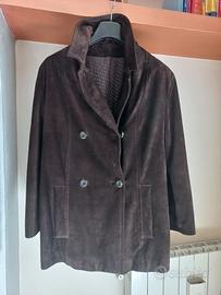 Cappotto pelle scamosciata donna