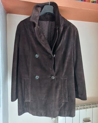 Cappotto pelle scamosciata donna