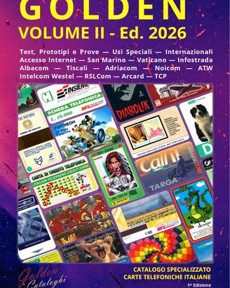 Catalogo schede telefoniche Golden Volume II 2026