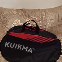 Borsa Padel Kuikma 500 nera e rossa capiente