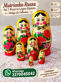 Matrioska Russa –  7 Bambole in Legno  Collezione