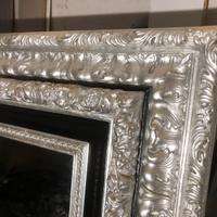 Specchiera  con cornice argento