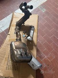 Impianto di scarico originale completo yamaha mt07