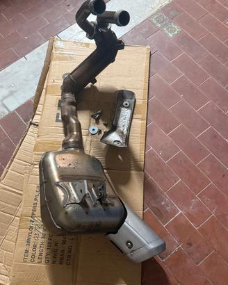 Impianto di scarico originale completo yamaha mt07