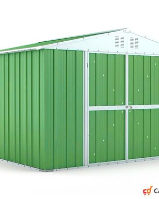 Box capanno giardino Acciaio 327x269 verde chiaro