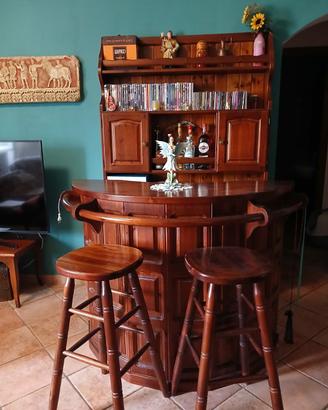 Mobile bar con 2 sgabelli