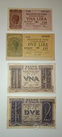 25#. Banconote 1 e 2 lire.