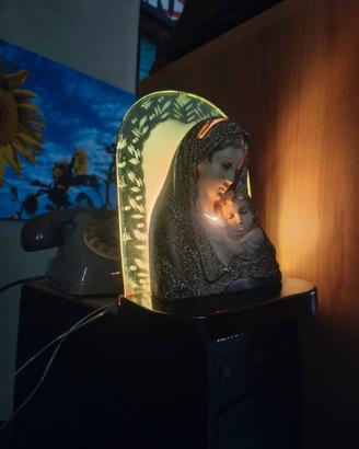 Arte Sacra Madonna con bambino in gesso.
