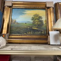 Quadro olio su tela con cornice in legno - Negozio