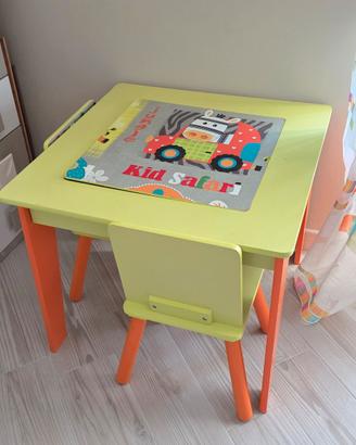 tavolo contenitore in legno 