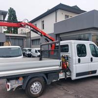 Fiat Ducato 7posti 2.3mjet Gru FASSI Cassone FISSO