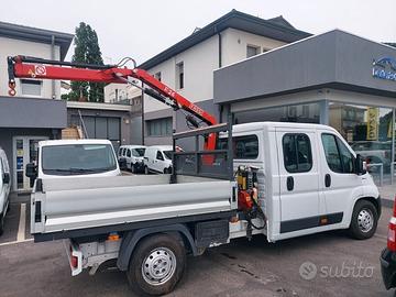 Fiat Ducato 7posti 2.3mjet Gru FASSI Cassone FISSO