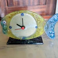 Sveglia in vetro di Murano a forma di pesce 