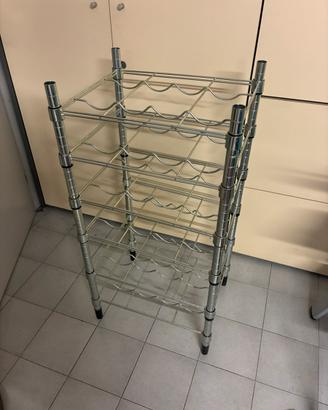 Portabottiglie ikea mod Omar galvanizzato