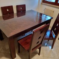 Tavolo e Sedie Legno Massello