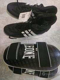 scarpe da box hog e parastinchi