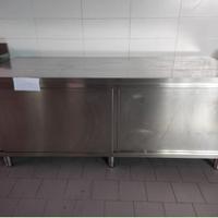 tavolo professionale armadiato in acciaio