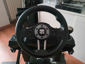 volante e pedaliera xbox + struttura in metallo