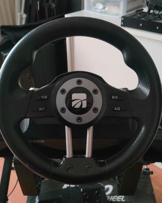 volante e pedaliera xbox + struttura in metallo