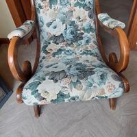 POLTRONA LEGNO E STOFFA