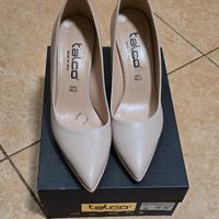 SCARPE DECOLTE ECOPELLE NUDE
