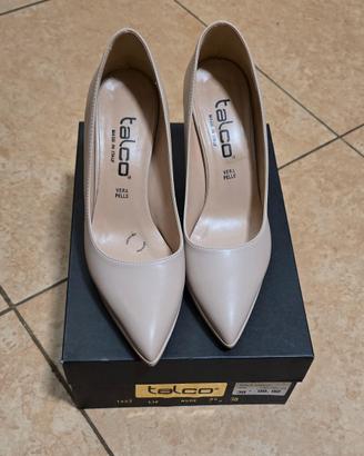 SCARPE DECOLTE ECOPELLE NUDE