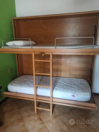 Letto a castello richiudibile salvaspazio