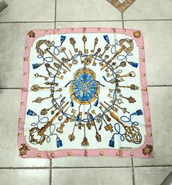 Hermès Paris foulard vintage "Les Cles" seta 