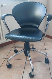 Sedia scrivania ufficio nera regolabile rotelle