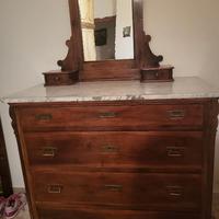 Cassettone toscano fine 800 + comodini + psiche